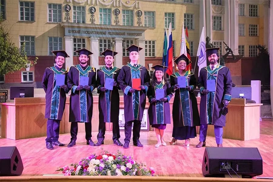 International medical students graduating at Kursk State Medical University